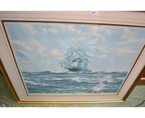 Montague Dawson (1895 - 1973), after, The Windsor Castle, limited edition print, no. 151/200, signed in pencil by Lord Mountb