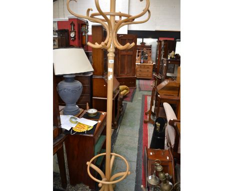 A modern bentwood coat stand.