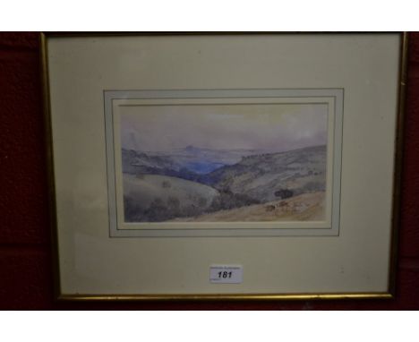 Mark Gibbons (contemporary)Looking West From Bench Torsigned, titled, watercolour, 13cm x 23cm