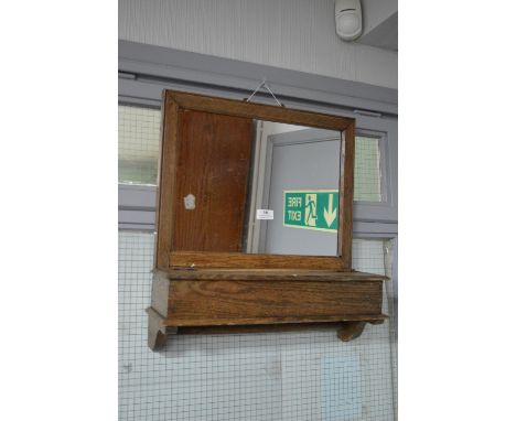 Mirror Backed Wall Shelf with Candle Box