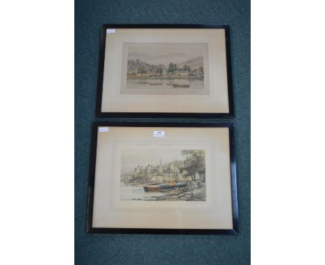 Two Original Etching by Henry G. Walker, and Locke Goil  