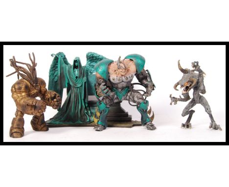 A collection of assorted Mcfarlane made Spawn action figures to include; Overkill, Creech and Violater along with a Neca Harr