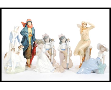 A collection of Nao (Lladro) and Royal Doulton ceramic figurines to include CL3982, CL4008, Nao 1434, HN3803, Nao 1042 and a 