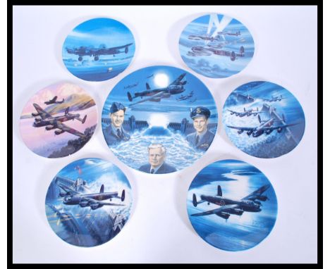 A good selection of commemorative plates to include Royal Worcester Wilfred Hardy's Dambusters plates, Wyland 'Great Mammals 