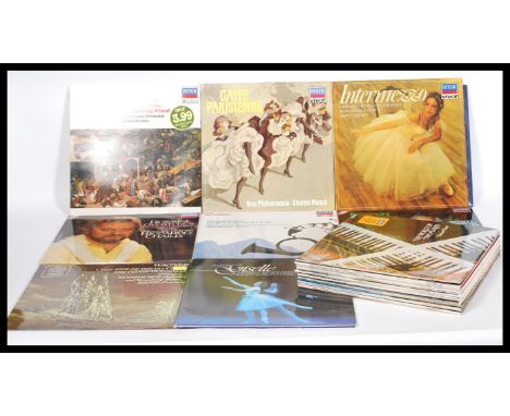 Classical Vinyl Records - A collection of vinyl long play LP records, all classical and on the Decca label to include Dvorak 