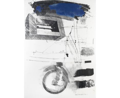 Robert Rauschenberg (American, 1925-2008)Test Stone #6 (Blue Cloud), from 'Booster and 7 Studies'  Lithograph printed in colo