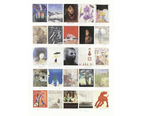 Various ArtistsFounders Print Offset lithograph printed in colours, on wove, comprising of 25 postcard size images, signed va
