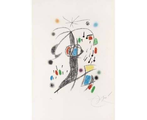 Joan Miro (Spanish, 1893-1983)One plate (#21), from 'Maravillas con variaciones acrósticas en el jardín de Miró'  Lithograph 