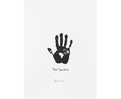 Nelson Rolihlahla Mandela (South African, 1918-2013)Hand of Africa (Right Hand), from 'Impressions of Nelson Mandela' Lithogr