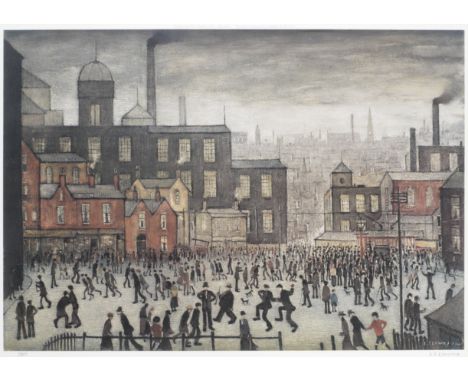 Laurence Stephen Lowry R.A. (British, 1887-1976)Our Town Offset lithograph printed in colours, on wove, signed and numbered 3