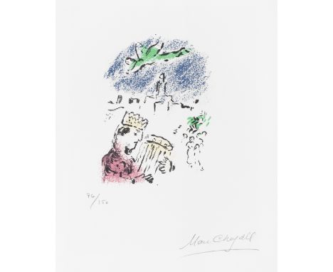 Marc Chagall (Russian/French, 1887-1985)David  (Mourlot 700) Lithograph printed in colours, 1973, on wove, signed and numbere