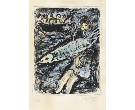 Marc Chagall (1887-1985)Jonah II  (Mourlot  660) Lithograph in colours, 1972, on Arches, signed and numbered 40/50 in pencil,