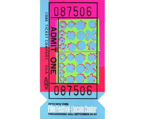 Andy Warhol (American, 1928-1987)Lincoln Center Ticket (Feldman &amp; Schellmann II.19) Screenprint in colours, 1967, on wove