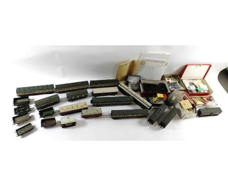A large collection of model trains and train parts 