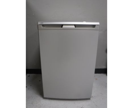 A Beko under bench silver fridge 