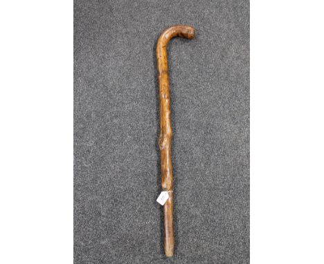 A heavy oak walking stick 