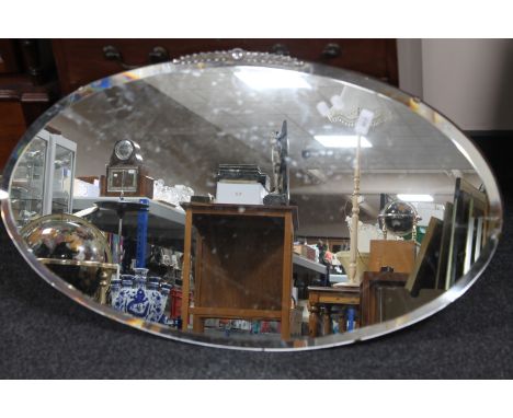 An early twentieth century frameless mirror