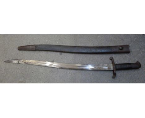 A circa 1870's Martini-Henry bayonet with scabbard 