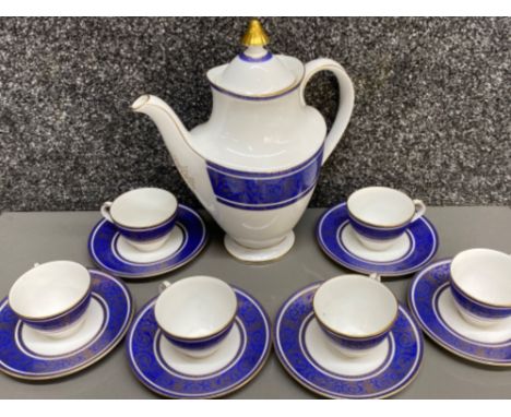 Royal Doulton Coffee service in Royal Windsor pattern comprising of coffee pot and 6 cups and saucers