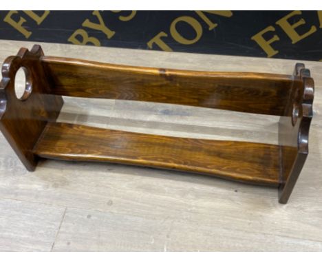 Vintage wooden book trough