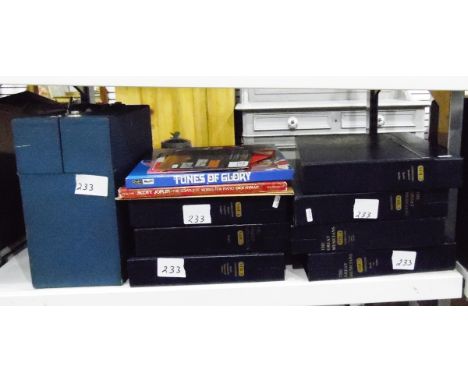 The Great Musicians volumes 1, 2, 3, 4, 5, 6 and 7, boxed long playing records, a record case with long playing records, main