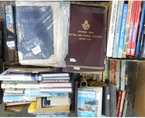 Militaria including folders marked 'Officer's Mess, Royal Air Force Station, Biggin Hall', all containing pamphlets and magaz