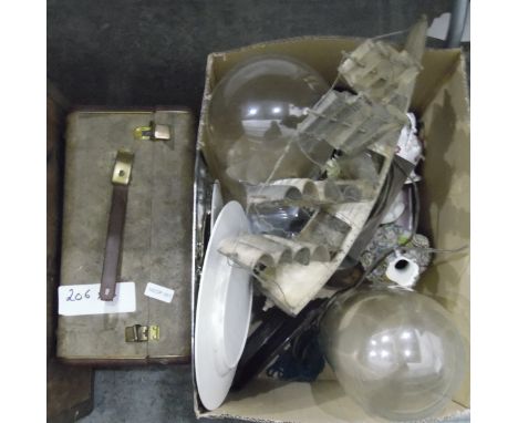 China, collectables and wooden trunk (4 boxes) 