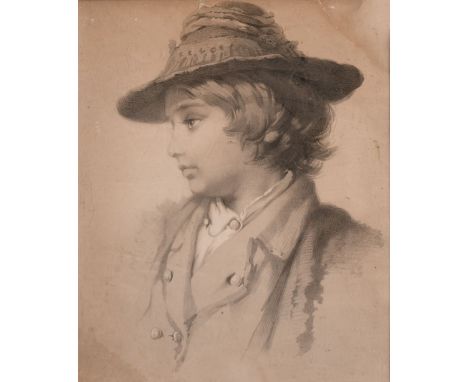 A 19th century print of Jonah in a hat 15" x 12".
