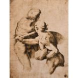 A lithograph of an old master drawing, 12.5" x 9".