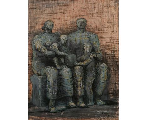 A print of a Henry Moore drawing, 14.5" x 10.5".