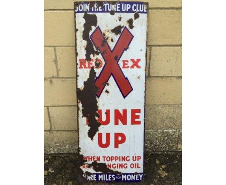 A Redex 'Tune Up' rectangular enamel sign, 13 x 33".
