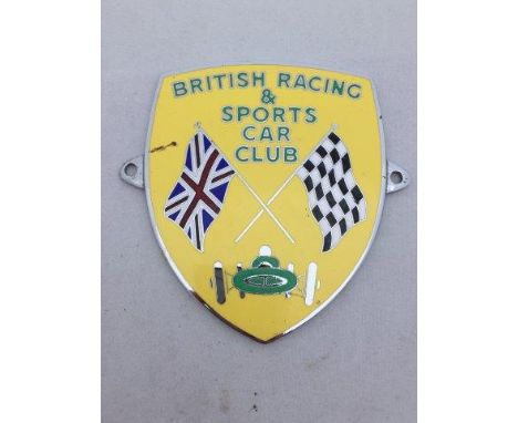 A British Racing Sportscar Club enamel badge, no. 613.