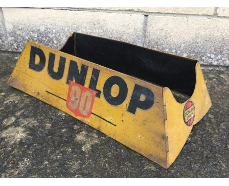 A Dunlop '90' folding tyre forecourt display holder.
