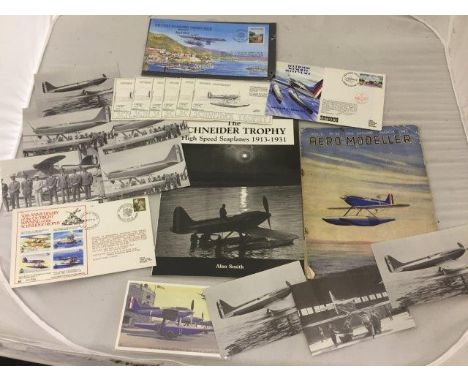 A selection of ephemera relating to the Schneider Trophy, including a single volume titled The Schneider Trophy High Speed Se