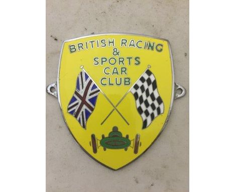 A British Racing and Sports Car Club enamel badge, no. 984.