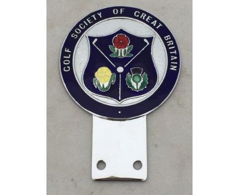 A Golf Society of Great Britain enamel car badge. 