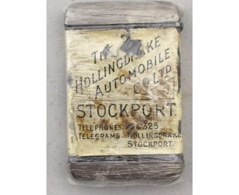 An unusual and rare vesta case advertising The Finest French Car La Buire and Talbot The Best British Car, The Hollingdrake A