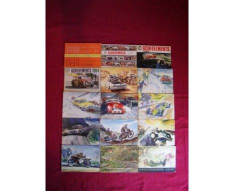 A collection of Castrol, Shell and BP achievment brochures, 1934 - 1966, approximately 22.