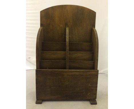 A wooden Road Transport and General Insurance Company leaflet display stand. 
