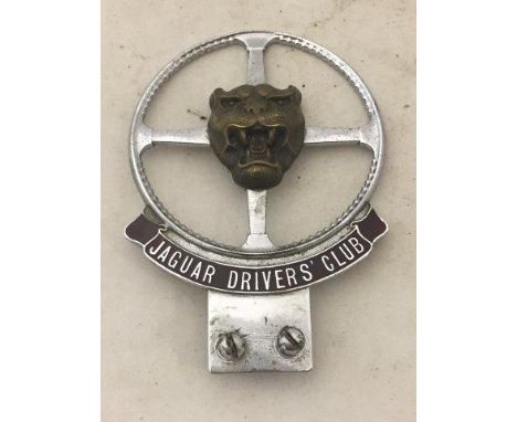 A Jaguar Owners Club part enamel car badge.