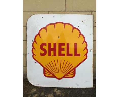 A Shell enamel sign dated 1960, 28 x 30 1/2".