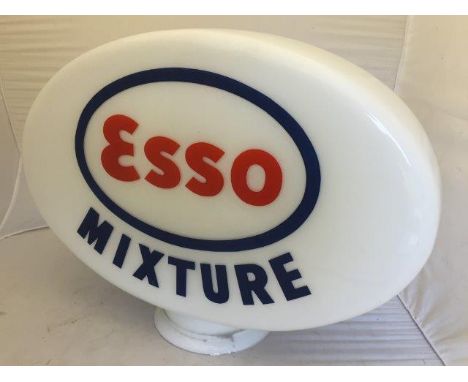 An Esso Mixture glass petrol pump globe, in very good condition.