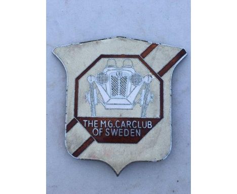 An MG Car Club of Swindon enamel car badge by Gladman and Norman Limited. 