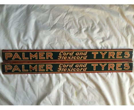 A pair of Palmer Tyres shelf strips.