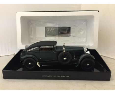 A boxed scale model of a Bentley 6.5 litre Blue Train Special of 1930 by Minichamps.