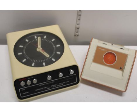 Two vintage clock radios 