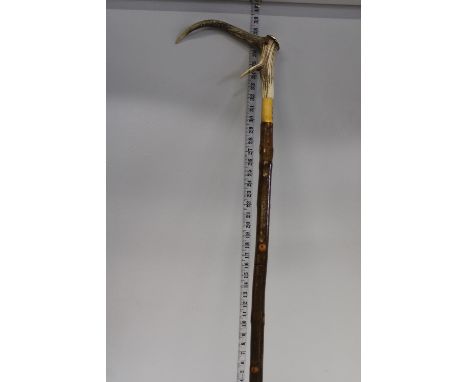 A vintage horn handled walking stick. Postage unavailable 