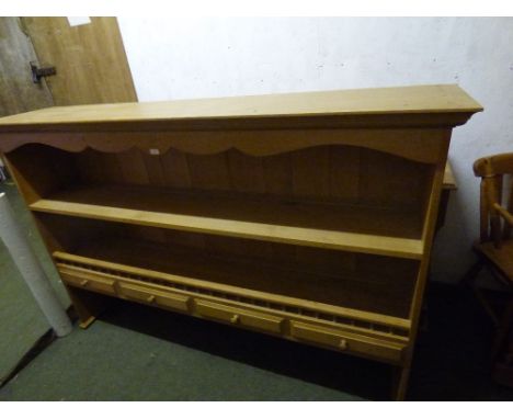 Modern light oak pot board dresser 209H x 180W cm