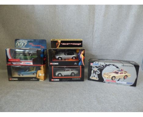 5 'Corgi' toy models, 'James Bond' cars; Aston Martin DB5 & 'Oddjob' figure set, Jaguar XKR from 'Die Another Day', BMW Z8 fr