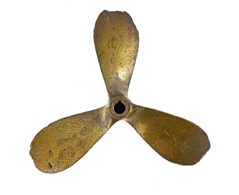 A bronze three blade ship's propellor, diameter 47cm.